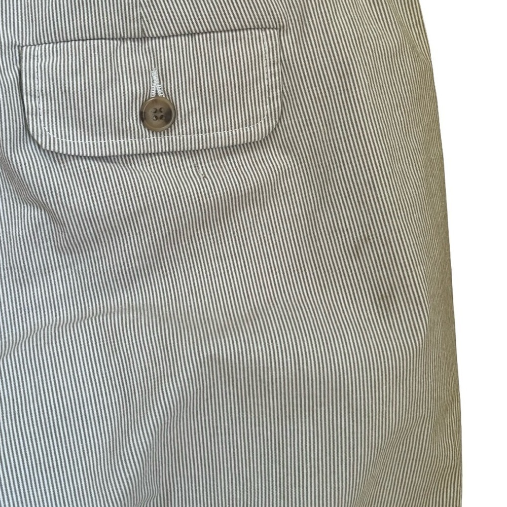 IZOD Dress Pants Women’s 14 Brown and White Stripes Stretch - Picture 10 of 11